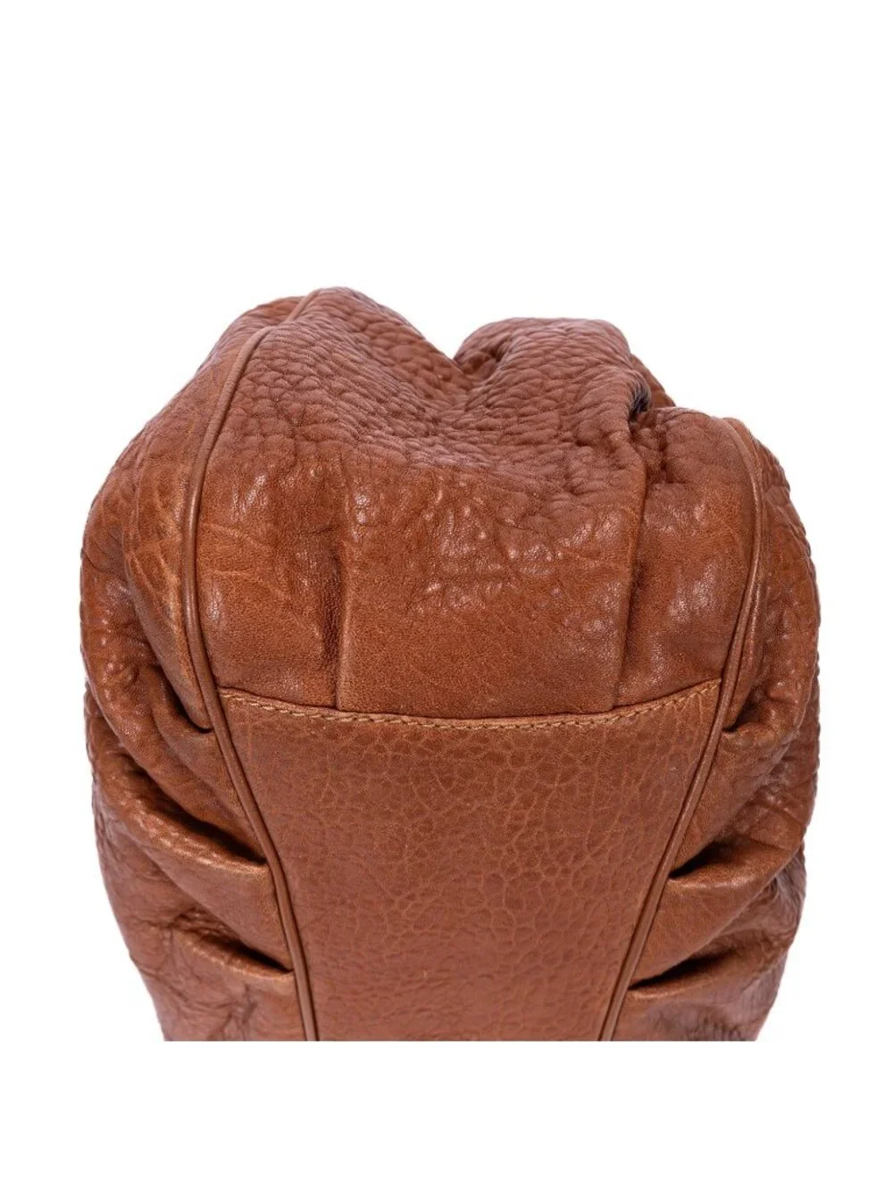Fendi Small Hobo Tan Textured Leather